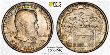 1922 50C Grant MS64+
