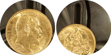 1906-S 1/2 Sov S-3977B AU58
