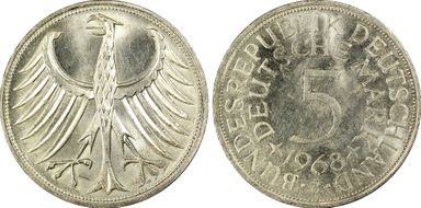 1968-J 5 Mk Regular Issue MS63