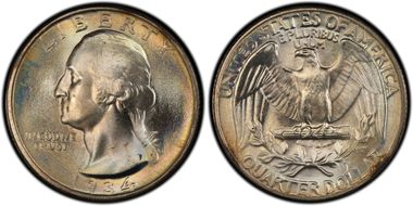 1934 25C Medium Motto MS67+