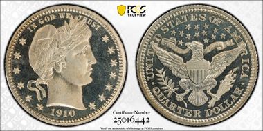 1910 25C PR67+ DCAM