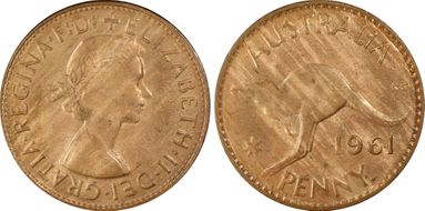 1961 Y. (p) 1D MS64RB