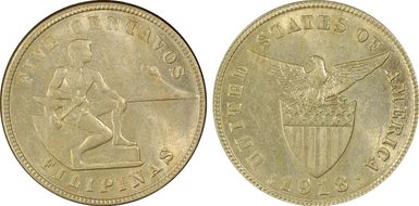 1918-S 5C MS62