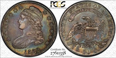 1832 50C Small Letters AU55