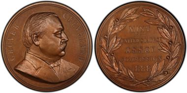 1888 AE Medal JK-AC-31, Grover Cleveland SP65BN