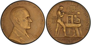 1928 Medal JK-AC-72 Bronze Calvin Coolidge SP64
