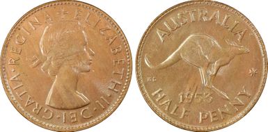 1953 A. (p) 1/2D MS64RB