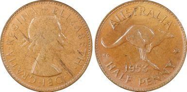 1953 A. (p) 1/2D MS63RB