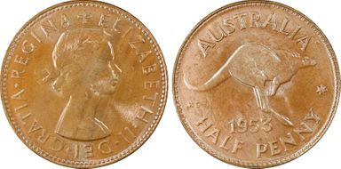 1953 A. (p) 1/2D MS65BN