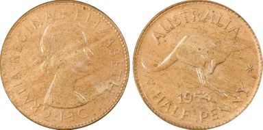 1953 A. (p) 1/2D MS63RB