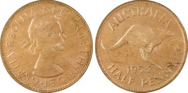 1953 A. (p) 1/2D MS63RB