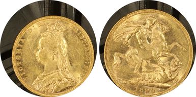 1890-M Sov S-3867B DISH M14 2nd Obverse MS62