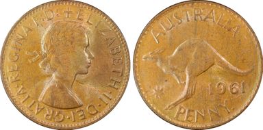 1961 Y. (p) 1D MS64RB