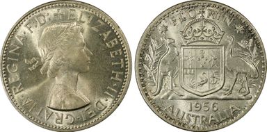 1956(m) Florin KM-60  Ag MS63