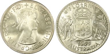 1963(m) Florin MS65