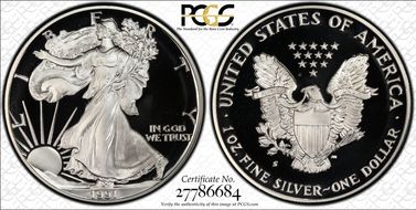 1991-S $1 Silver Eagle PR69DCAM