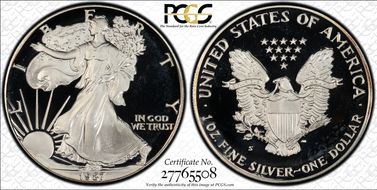 1987-S $1 Silver Eagle PR65DCAM
