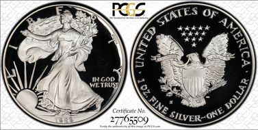 1989-S $1 Silver Eagle PR69DCAM