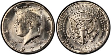 1971-D 50C DDO, FS-101 MS65