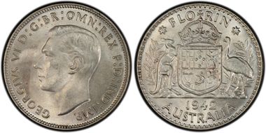 1942(m) Florin KM-40  Ag MS63