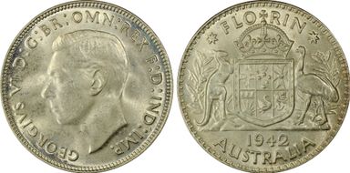 1942(m) Florin KM-40  Ag MS64