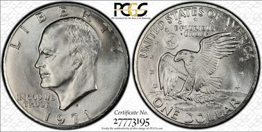 1971-S $1 Silver MS66
