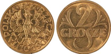1937(w) 2 Gr MS65RD