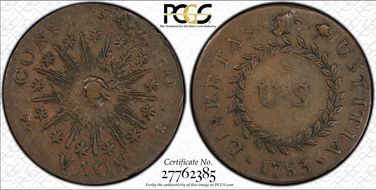 1783 C Nova 1/2P Pointed Rays, Small US XF45BN