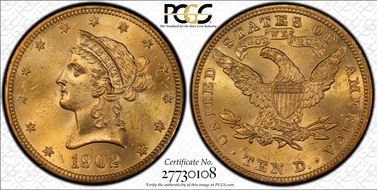 1902 $10 MS63