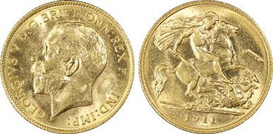 1911-P 1/2 Sov S-4008 MS63