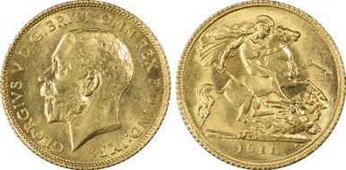 1911-S 1/2 Sov S-4009 MS63