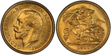 1911-S 1/2 Sov S-4009 MS63