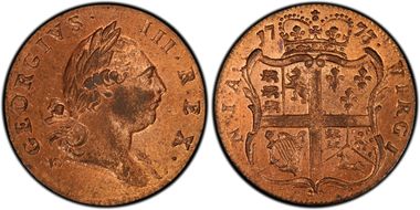 1773 VA 1/2P Period MS64RD