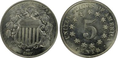 1867 5C No Rays MS66+