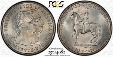 1900 $1 Lafayette MS64+