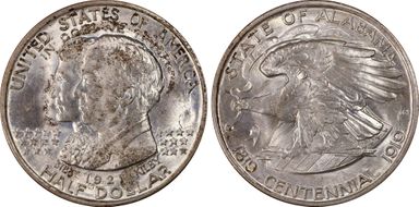 1921 50C Alabama MS66