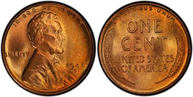 1946-S 1C MS67+ RD