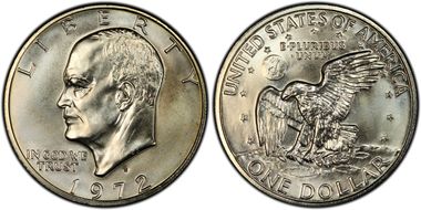 1972-S $1 Silver MS68