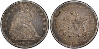 1841-O 50C WB-1, Large O XF45