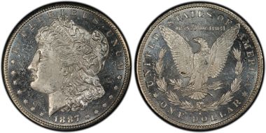 1887-S $1 MS63PL