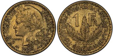 1925 1 Fr Lec-7 AU58