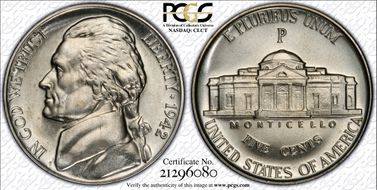 1942-P 5C Silver PR67