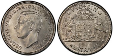 1944-S Florin KM-40  Ag MS65