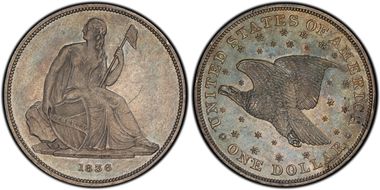 1836 $1 J-60 Original, Alignment IV PR58