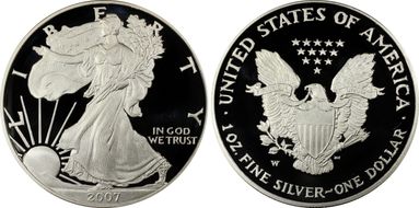 2007-W $1 Silver Eagle PR69DCAM