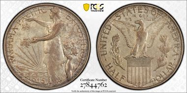 1915-S 50C Panama-Pacific AU53