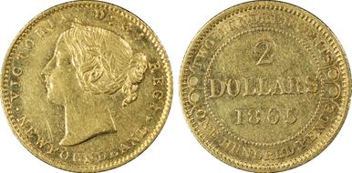 1865 $2 AU55