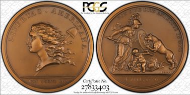 1983 Medal Libertas Am. Bronze Copy of Original Design MS68BN