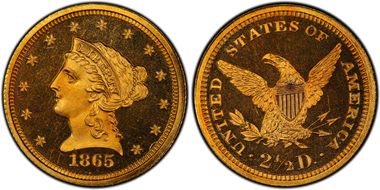 1865 $2.50 PR66+ DCAM