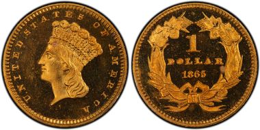 1865 G$1 PR65CAM
